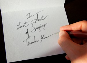lost art of saying thank you