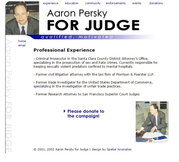 persky election poster