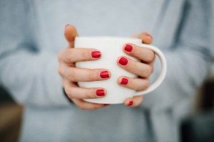hands holding coffee mug