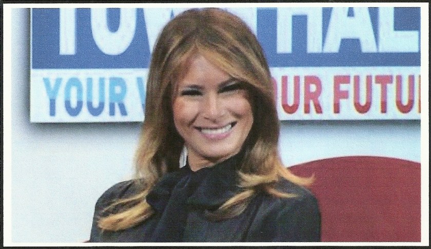 Melania with caption