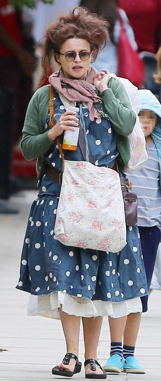 helen bonham carter bag lady cropped