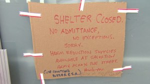 shelter closed